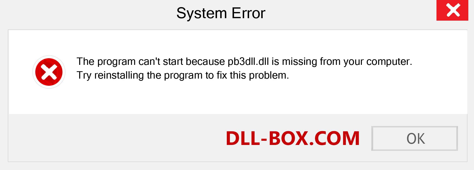  pb3dll.dll file is missing?. Download for Windows 7, 8, 10 - Fix  pb3dll dll Missing Error on Windows, photos, images